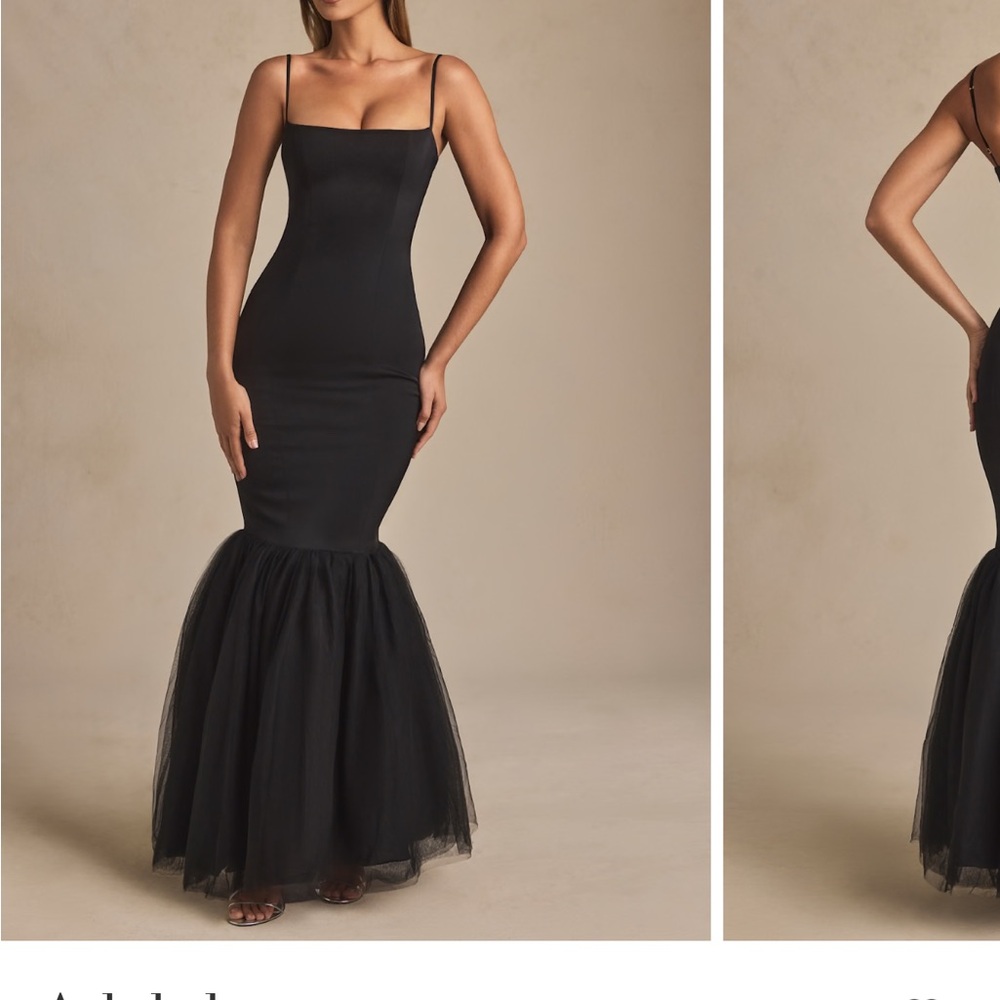 Elegant Black Oh Polly Evening Gown